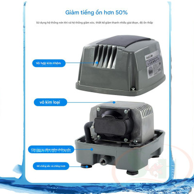 Máy sủi oxy Hailea Hi-Blow Air Pump HAP series sục khí công nghiệp bể lớn thủy sinh cá tép cảnh