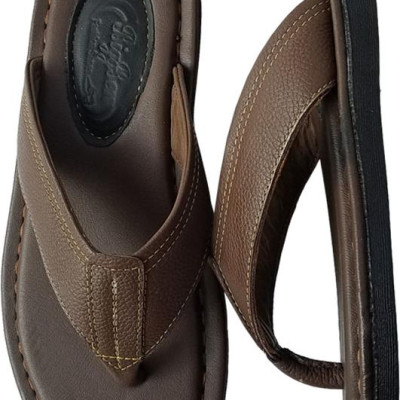 Dép Xỏ Ngón Nam BIGGBEN Da Bò Thật DK63