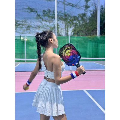 Vợt  Pickleball Chơi Bóng Siêu Nhẹ Và Nhanh Chóng Kèm Túi Đựng 4 Quả Bóng {gồm 4 bóng 1 túi ( 2 vợt)}