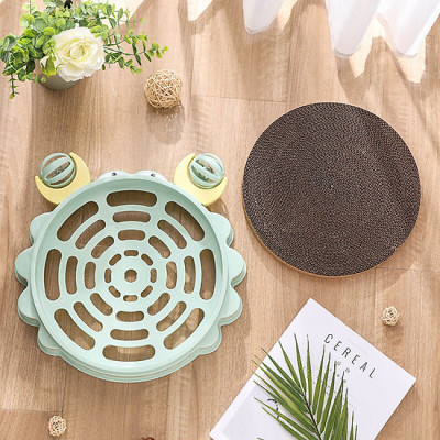 Bàn Cào Móng Cho Mèo Hình Hoa - Hình Con Cua - Kèm Banh Lục Lạc Chớp Đèn