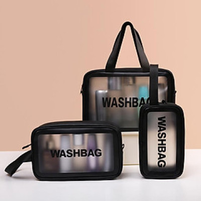 Túi đựng mỹ phẩm Bamozo washbag trong suốt có quai cao cấp