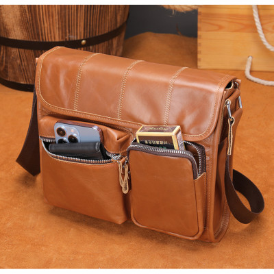 Túi đeo chéo nam DA BÒ THẬT phong cách mới - BEE GEE DCN9296