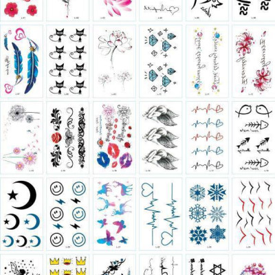 325 Hình Xăm Dán Tattoo Unisex Nam Nữ Cá Tính Tiên Cá Mặt Trăng Sao Đồng Hồ