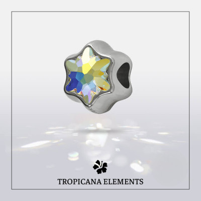 Vòng Tay Tropicana Phối Charm Swarovski Pha Lê Ngôi Sao Trái Tim