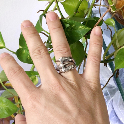 Nhẫn Nam Bạc 925 Móng Vuốt Rồng Mạnh Mẽ BẠC HIỂU MINH NA612