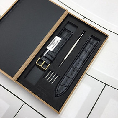 Dây Da Đồng Hồ Size 18mm 20mm 22mm Da Bò [Tặng Hộp Gỗ + Phụ Kiện]