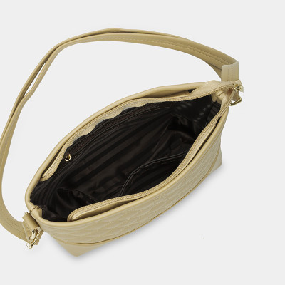 Túi xách nữ đeo vai công sở IDIGO FB2 - 3396, túi đeo chéo nữ đi chơi họa tiết chần trám