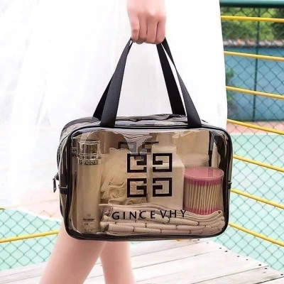 Set 3 Túi Đựng Mỹ Phẩm Trong Suốt Chống Thấm Nước Đa Dạng Kích Thước Đi Biển Đi Bơi Tiện Lợi Du Lịch