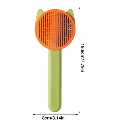 Lược Chải Lông Có Nút Bấm Đẩy Lông Thừa Cho Chó Mèo Hình Tai Mèo - YonaPetshop