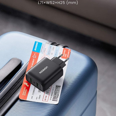 Ugreen UG10216CD161TK 36W QC3.0 2 cổng USB màu Đen Củ sạc nhanh - HÀNG CHÍNH HÃNG