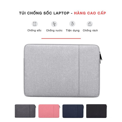 Túi chống sốc dành cho Laptop, Macbook 13 inch/ 14 inch/ 15 inch/15.6 inch, Bảo vệ 360, Chống Nước Hàng Chính Hãng