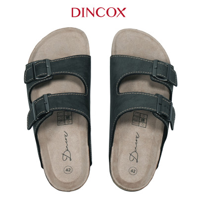 Dép Đế Trấu Nam 2 Khóa Charcoal DC01 Dincox