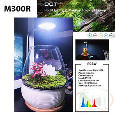 Bộ led LedStar AQ WRGB DOT M300R để bàn mini trang trí tiểu cảnh bể thủy sinh cá tép