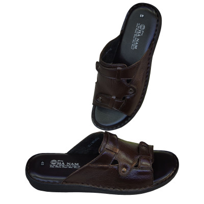 Dép Nam Quai Ngang HÀ NAM Da Bò Thật Cao Cấp DNA2114