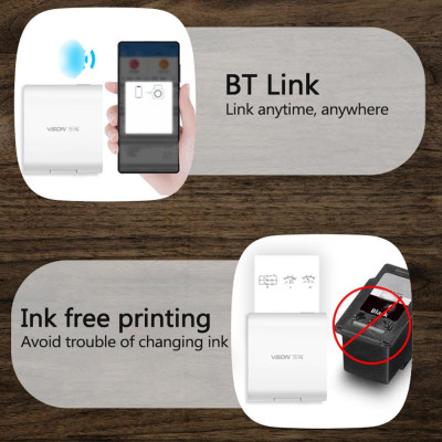 USB Pocket Thermal Printer Mini Photo Tester Paper Printer Portable Homework Printer for Students