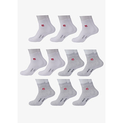 Combo 10 đôi tất vớ nam cổ dài cotton Organic kháng khuẩn khử mùi JAMANO