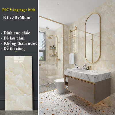 Bộ 15 Tấm Xốp Dán Tường 3D PVC Vân Đá 60x30cm Keo Sẵn Dày 2,5mm Cao Cấp, Sang trọng