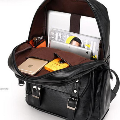 Ba lô da bò nam công suất lớn phong cách châu âu