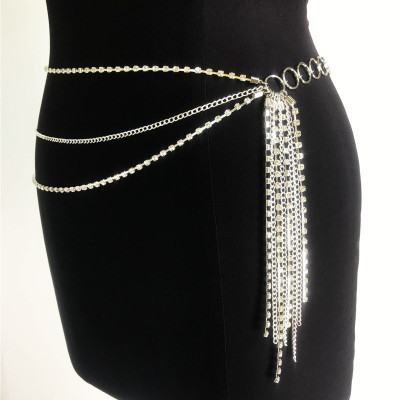 Belt thắt lưng belt váy chuỗi xích mắt đá độc đáo ấn tượng siêu tôn dáng