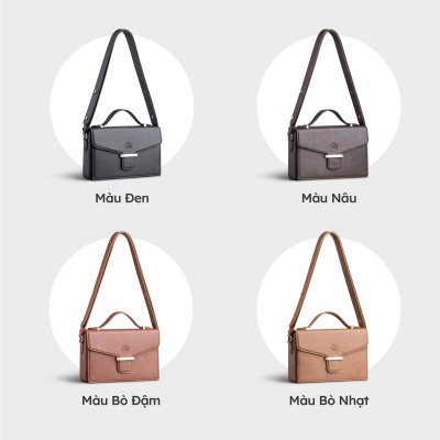 Túi Lata ( Thời trang nữ đi chơi size 22 - Túi đeo chéo da HN109 )