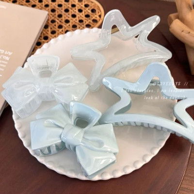 Kẹp tóc nơ - kẹp tóc ngôi sao màu xanh hit hot