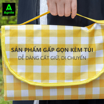 Thảm picnic, thảm dã ngoại chính hãng Agnite, thảm decor chống nước, nhiều màu đa kích thước dễ dàng gấp gọn như 1c túi