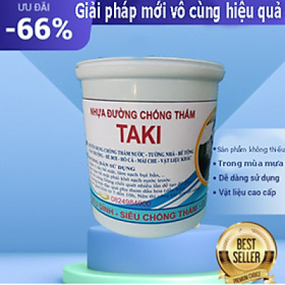 Nhựa đường chống thấm Sàn và tường bê tông, sân thượng, nhà vệ sinh, hồ bơi, bể cá, máng xối, sê nô...1 lít 