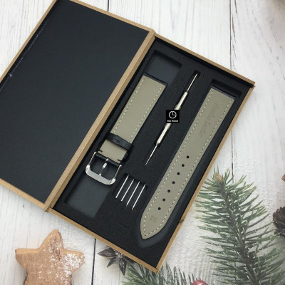 Dây Da Đồng Hồ Size 18mm 20mm 22mm Da Bò [Tặng Hộp Gỗ + Phụ Kiện]