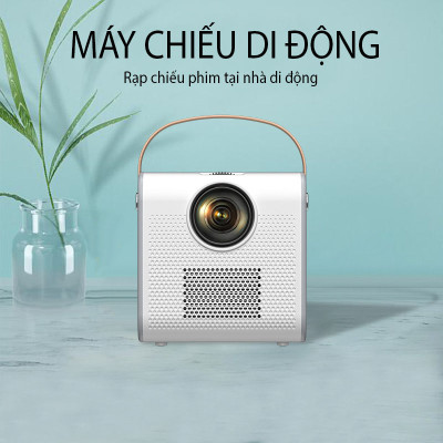 (Hỗ Trợ Tiếng Việt) Máy Chiếu Mini Siêu Nét Kết Nối Bluetooth Wifi Chạy Hệ Điều Hành Android S6 Cao Cấp - Hàng Nhập Khẩu