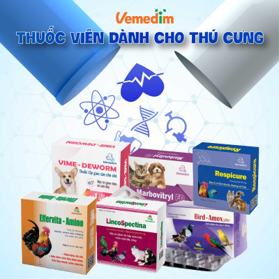 Vemedim Cestopet -  Praziquantel 50 mg - Đặc trị sán dây trên chó, mèo