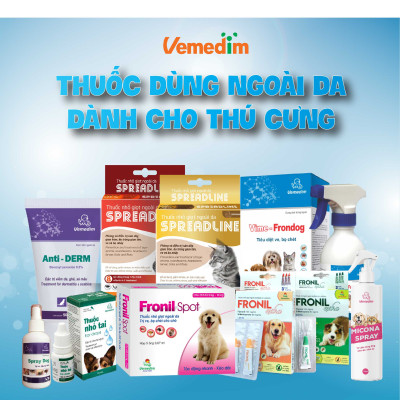 Vemedim Cestopet -  Praziquantel 50 mg - Đặc trị sán dây trên chó, mèo