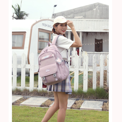 Balo học sinh trung học cho bé gái phong cách Hàn Quốc dày dặn chống tấm nước – HS1026