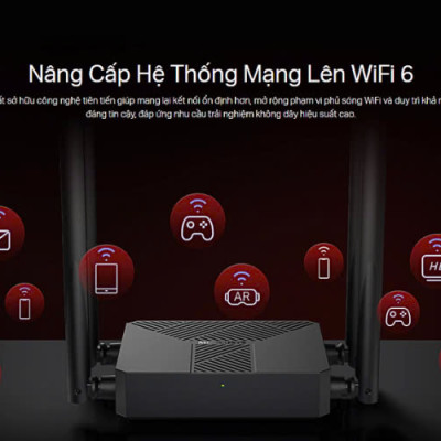 Bộ phát Wifi Mercusys MR62X ( Router ) WiFi 6 AX1500 Băng Tần Kép - Hàng Chính Hãng