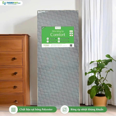Nệm Bông Ép Gấp 3 Tatana Comfort, Lõi Xanh, Di Chuyển Tiện Lợi, Áo Nệm Nhiều Màu Ngẫu Nhiên