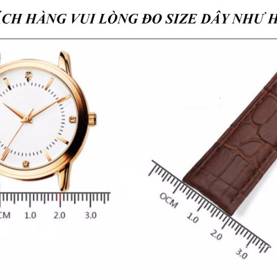 Dây đồng hồ da bò trơn, mềm Italy nhiều size tặng chốt và dụng cụ tháo lắp