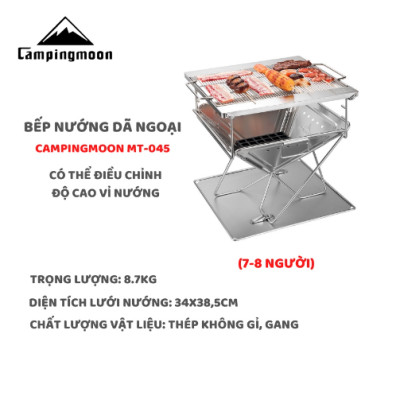 Bếp nướng than hoa gấp gọn 6-8 người Campingmoon MT-045