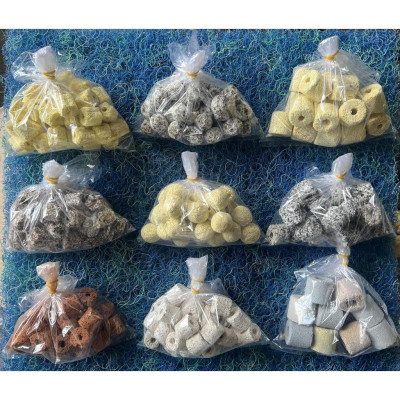 Combo 100g Combo 4 Loại Vật Liệu Lọc Hồ Cá: Than Hoạt Tính +Sứ Trắng
+- San Hô+ Nham Thạch =100G