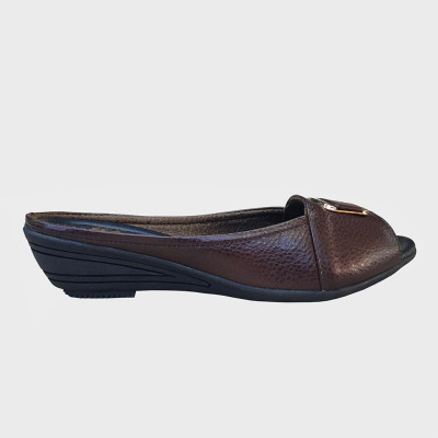 Dép Nữ Quai Ngang Đế Xuồng Da Bò Thật TiTi ĐÔ Cao Cấp DNU2095d