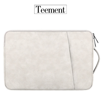 Túi Chống Sốc Laptop Teement TM01 2 Ngăn Có Quai Xách Đứng, Vân Da Mịn Chất Liệu Da Chống Thấm Nước Bảo Vệ Cho Macbook, Laptop, 13 Inch, 14 Inch, 15 Inch, 15.6 Inch- Hàng Chính Hãng 