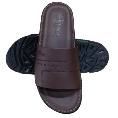 Dép Nam Da Bò HA NAM Đế Siêu Nhẹ Khâu Chỉ Toàn Bộ DNA22040