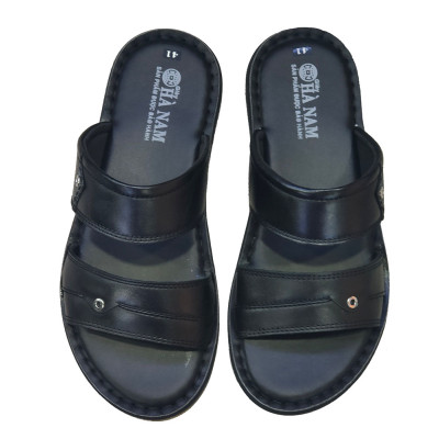 Dép Nam Quai Ngang Da Bò Thật TiTi ĐÔ Cao Cấp DNA2158d