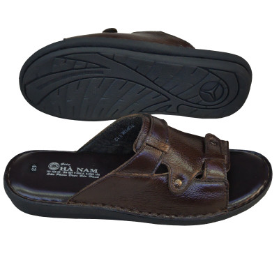 Dép Nam Quai Ngang HÀ NAM Da Bò Thật Cao Cấp DNA2114