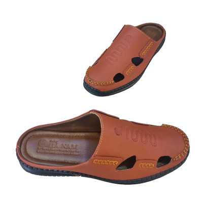 Dép Bít Mũi Nam Da Bò Thật TiTi ĐÔ Cao Cấp GSB2010d