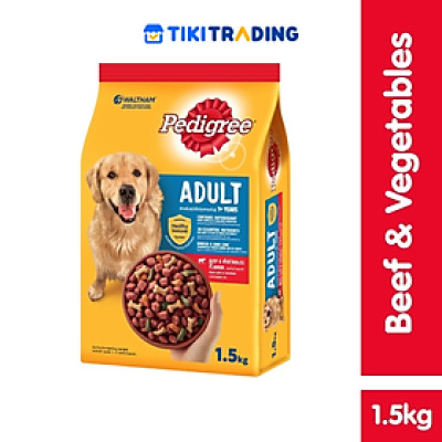 Đồ Ăn Cho Chó Vị Thịt Bò Và Các Loại Rau Củ Pedigree Dạng Túi 1.5kg