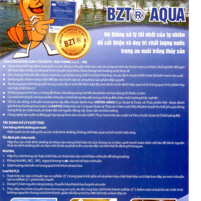 BZT AQUA xử lý nước và ổn định tảo