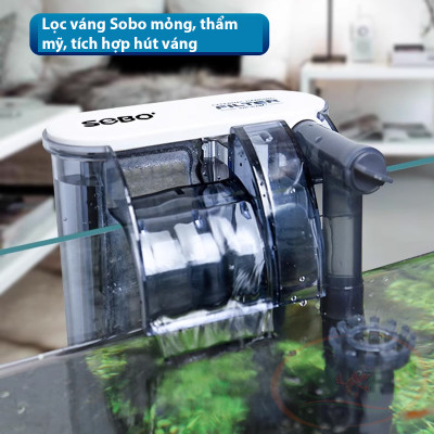 Lọc thác Sobo Slim Hanging Filter 618H, 628H, 638H mini treo bể cá tép thủy sinh