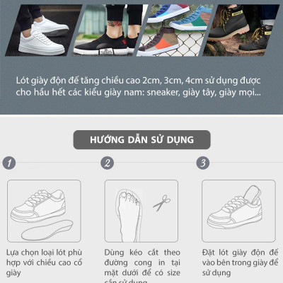 Lót giày tổ ong độn đế tăng chiều cao buybox BBPK57