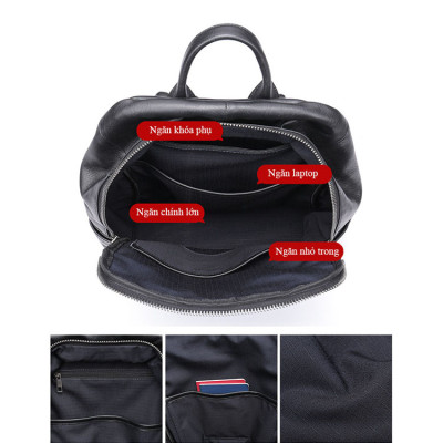 Balo nam da bò BHM9197 Ba lô laptop 14inch