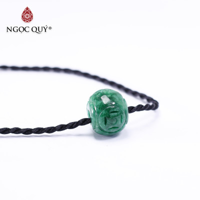 Mặt dây chuyền lu thống hoa văn đá cẩm thạch 12.5x15.3mm - Ngọc Quý Gemstones