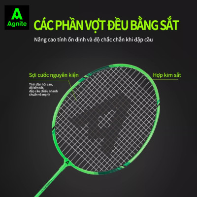 Vợt cầu lông cán liền Agnite - Kèm bao đựng cao cấp - 2 chiếc - F2134